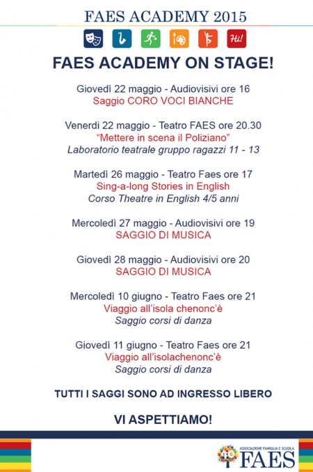 FAES academy on stage